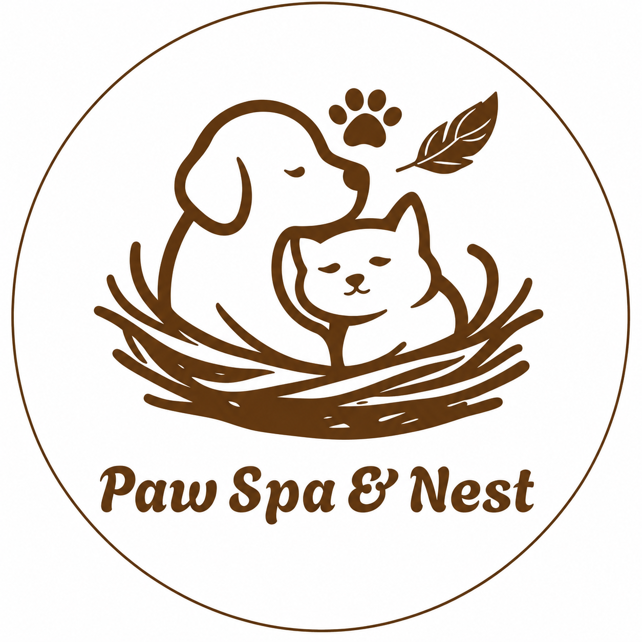 Paw Spa & Nest Logo